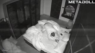My friend's amazing parents fuck hard in their bed hidden camera