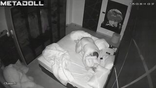 My friend's amazing parents fuck hard in their bed hidden camera