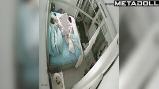 Sweet Spanish brunette babysitter rubs her pussy while thinking about parody porn
