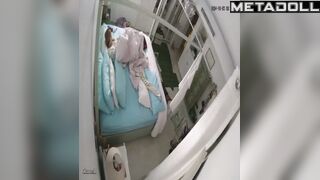 Sweet Spanish brunette babysitter rubs her pussy while thinking about parody porn