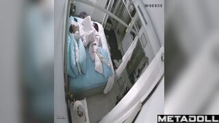 Sweet Spanish brunette babysitter rubs her pussy while thinking about parody porn