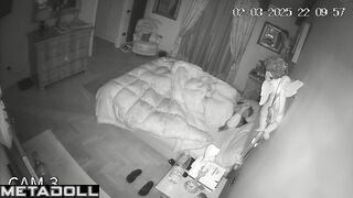 Tattooed Romanian blonde woman gives her husband a blowjob voyeur cam