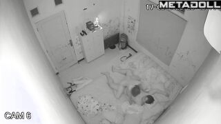 Skinny British brunette student girl fucked by her husband's boss for promotion hidden camera