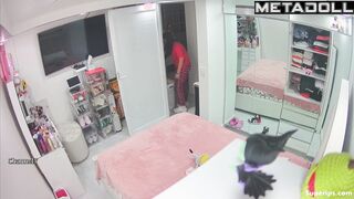 Latina teen girl shows her tits