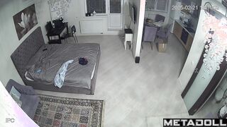 Nude Russian college couple in their room