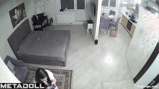 Nude Russian college couple in their room