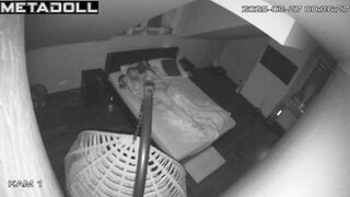 Amazing American new couple having sex in the bedroom spy cam