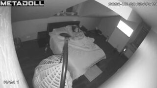 Naked Finnish brunette woman rubs her pussy while fantasizing about handjob porn