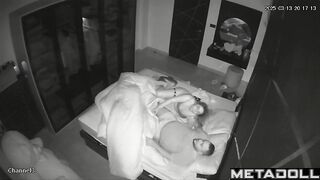My real neighbours fuck hard in their bed hidden IP cam