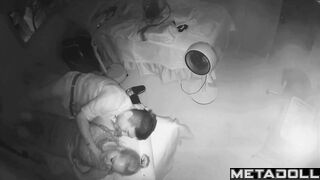 Mature Korean couple fucks in a small bed