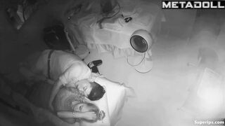 Mature Korean couple fucks in a small bed