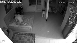 Ukrainian young couple has sex at night