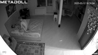 Ukrainian young couple has sex at night