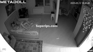 Ukrainian young couple has sex at night