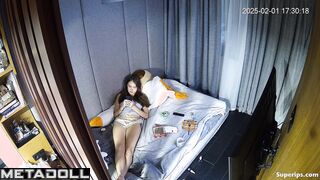 Petite Slavic girl masturbates for an hour