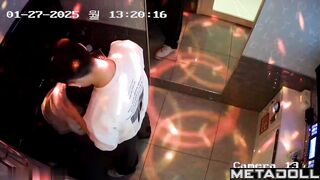 Petite Korean girl gives a blowjob