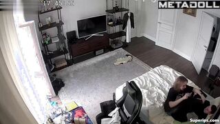 Ukrainian teenage couple watching porn