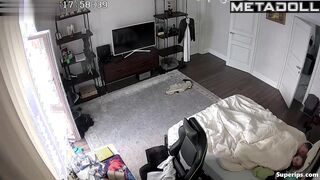 Ukrainian teenage couple watching porn