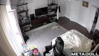 Ukrainian teenage couple watching porn