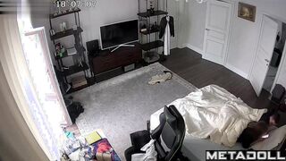 Ukrainian teenage couple watching porn
