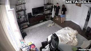 Ukrainian teenage couple watching porn