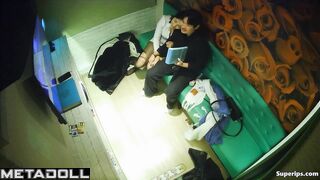 Naughty Korean teenage couple groping each other