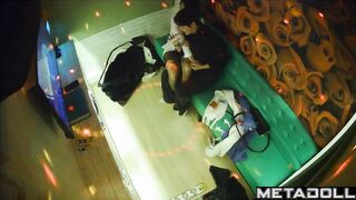 Naughty Korean teenage couple groping each other