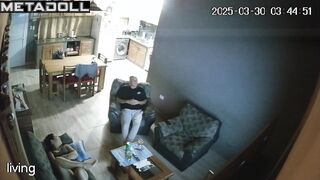 My amazing neighbours having sex hard in their bed