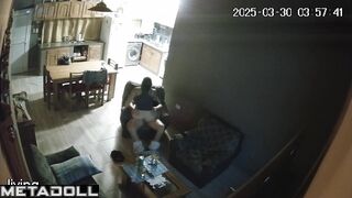 My amazing neighbours having sex hard in their bed