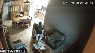 My amazing neighbours having sex hard in their bed