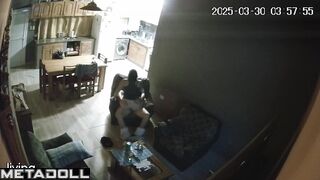 My amazing neighbours having sex hard in their bed