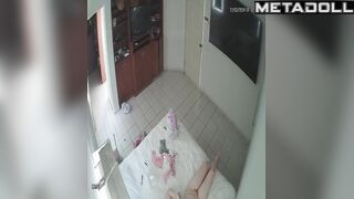 Big tits German doctor fingers slowly with a sex toys