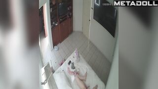 Big tits German doctor fingers slowly with a sex toys