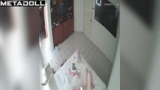Big tits German doctor fingers slowly with a sex toys
