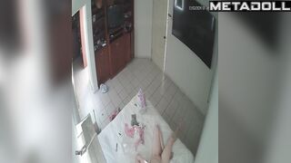 Big tits German doctor fingers slowly with a sex toys