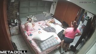 Naughty American brunette woman with big ass in sexy panties