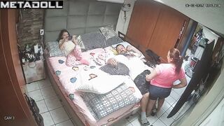 Naughty American brunette woman with big ass in sexy panties