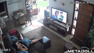 Skinny German brunette mom rubs her pussy while thinking about hentai porn