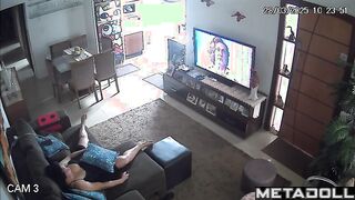 Skinny German brunette mom rubs her pussy while thinking about hentai porn