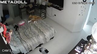 Latin couple has sex in their room