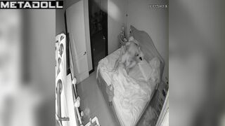 Perverse British blonde step-mom gets fucked hard by her husband spy cam record
