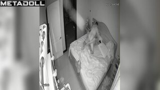 Perverse British blonde step-mom gets fucked hard by her husband spy cam record