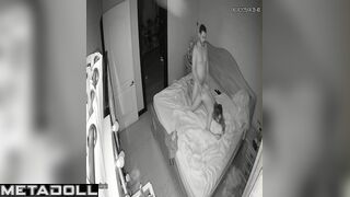 Perverse British blonde step-mom gets fucked hard by her husband spy cam record