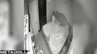 Perverse British blonde step-mom gets fucked hard by her husband spy cam record