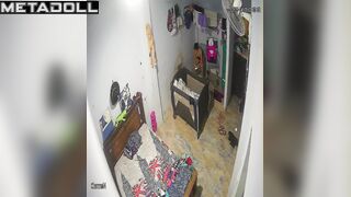 Old English brunette wife receives oral sex hidden IP camera