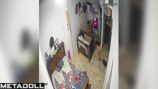 Old English brunette wife receives oral sex hidden IP camera