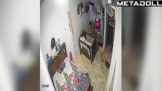 Old English brunette wife receives oral sex hidden IP camera