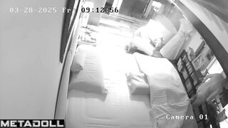 Perverse Romanian brunette teacher changes her wet and dirty panties at home