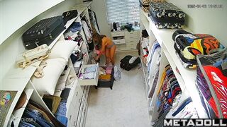 Innocent Estonian blonde doctor changes her clothes before watching porn