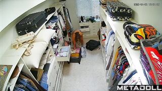 Innocent Estonian blonde doctor changes her clothes before watching porn